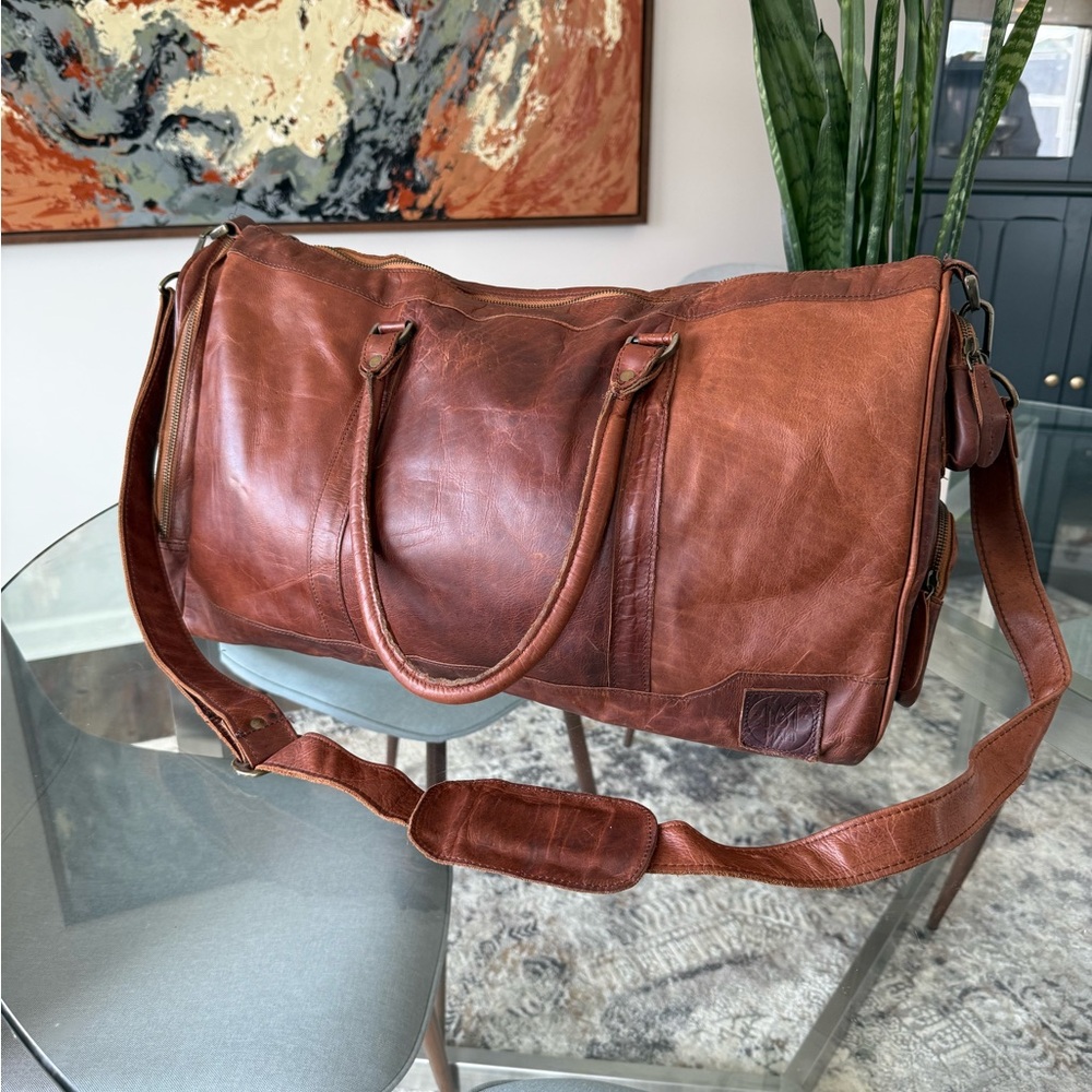 Mahi Leather Weekender Duffel Bag